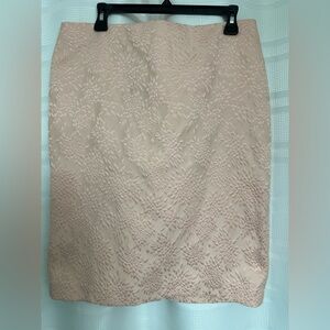 Talbots Pink Jacquard Floral Pencil Skirt- 12